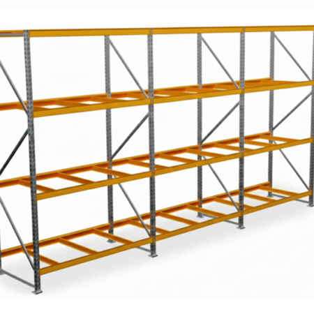 Porta palete na cor cinza c/transversinas (3 MÓDULOS) 3m de altura