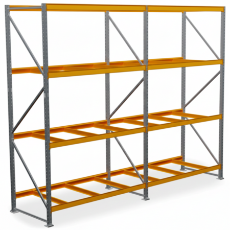 Porta palete na cor cinza c/transversinas (2 MÓDULOS) 3m de altura